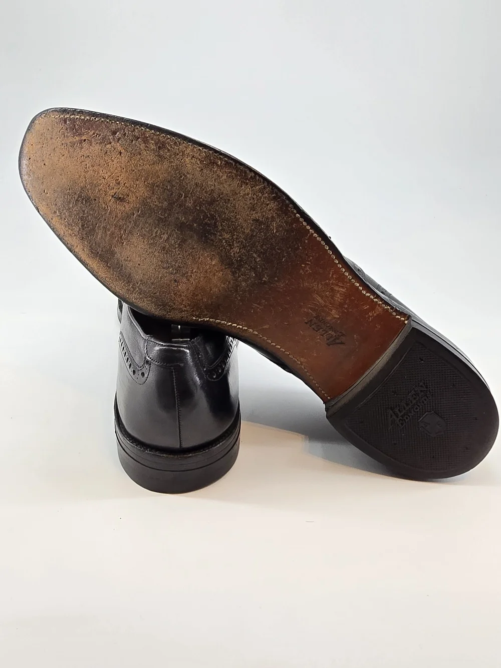 Allen Edmonds Black Leather Wingtip Brogues Boulevard 14 AAAA